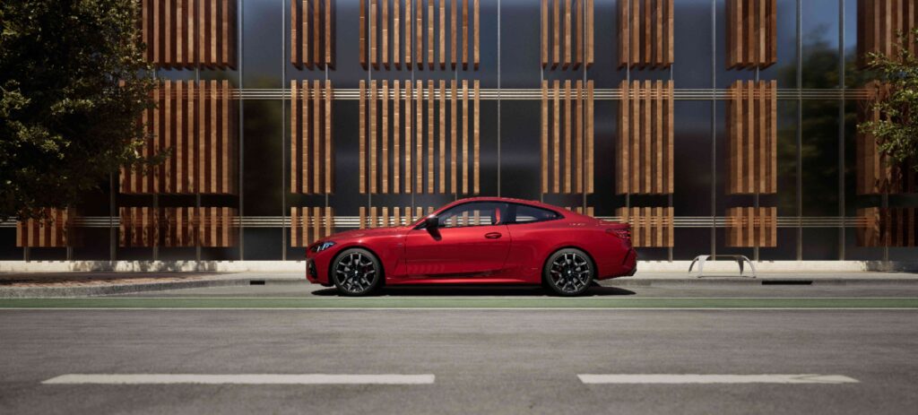 BMW 4er Coupé rot Seitenansicht