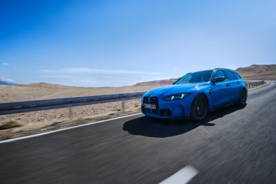BMW M3 blau seitliche Front