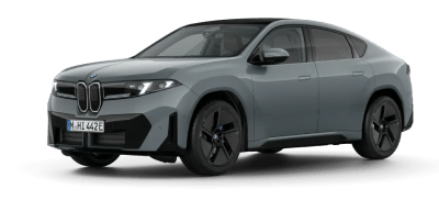 BMW iX4 von schräg vorne in grau